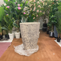 Tall Weathered Stone Planter