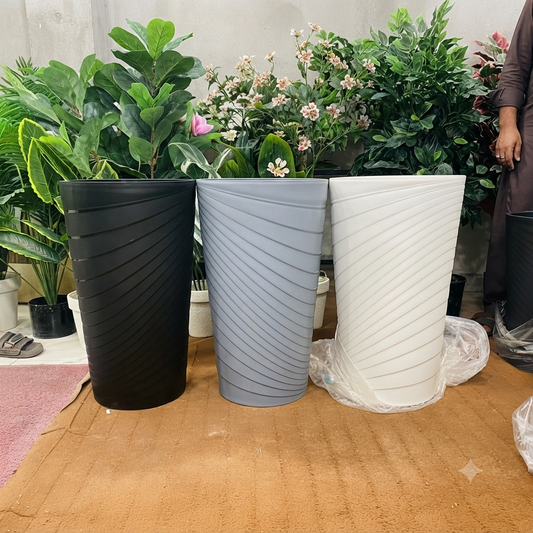 Modern Spiral Tall Planter
