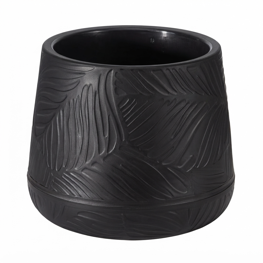 The Botanical Decor Tropical Leaf Embossed Planter