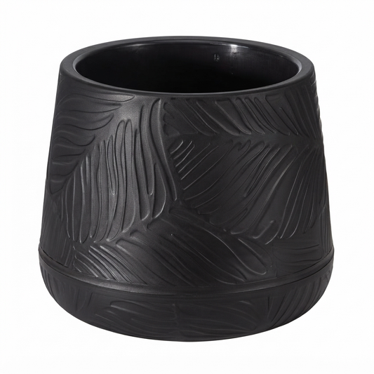 The Botanical Decor Tropical Leaf Embossed Planter