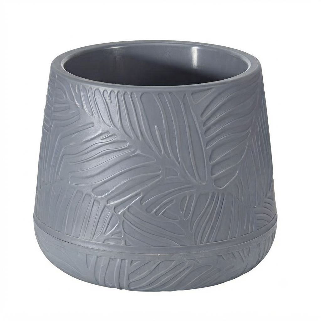 The Botanical Decor Tropical Leaf Embossed Planter