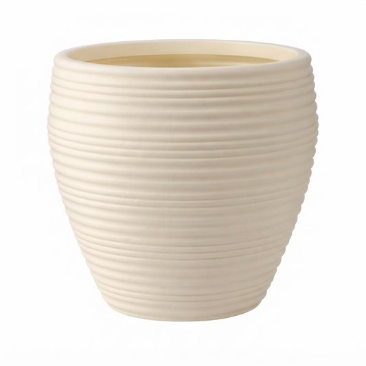 The Botanical Decor Horizontally Ribbed Planter