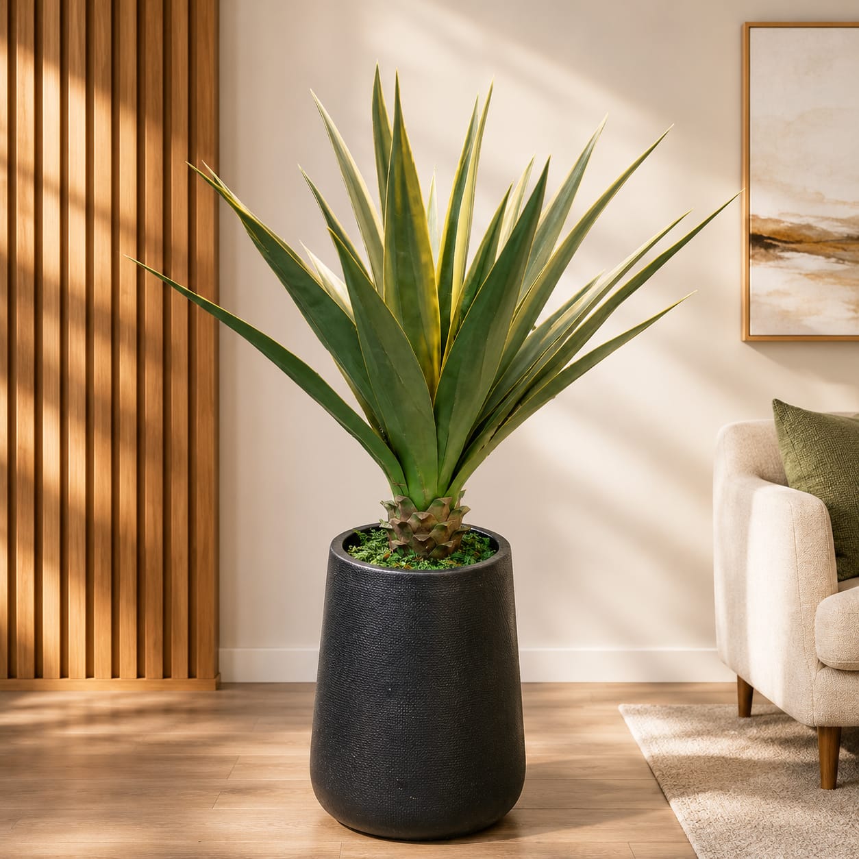 Exclusive Alovera Plant with Fiber Planter