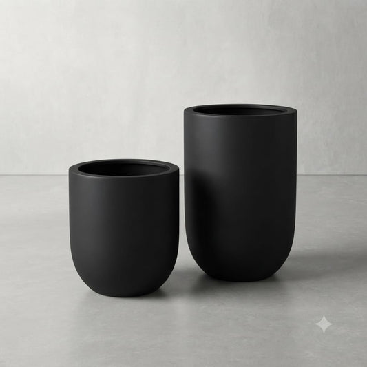 Zenith Matte Black Architectural Planter