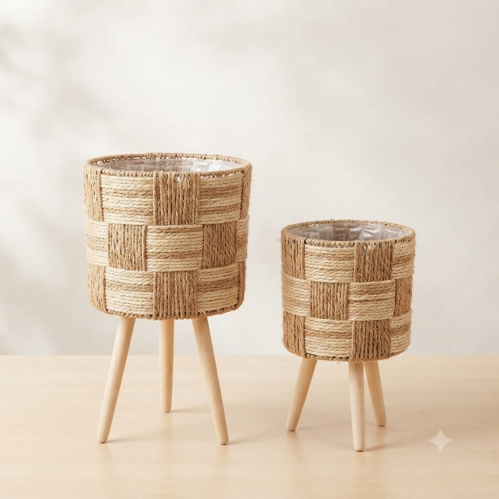 Cane Tripod Planter