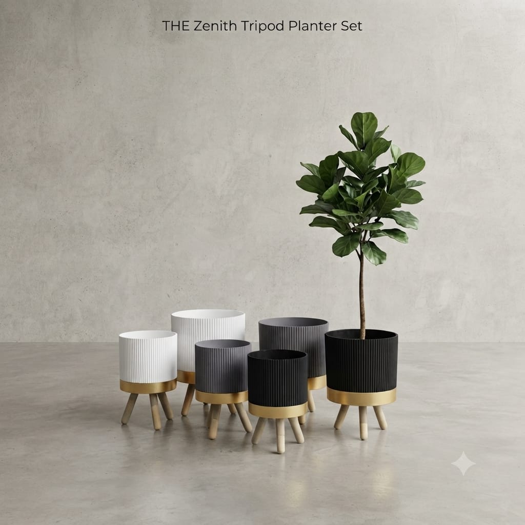 THE Zenith Tripod Planter Set