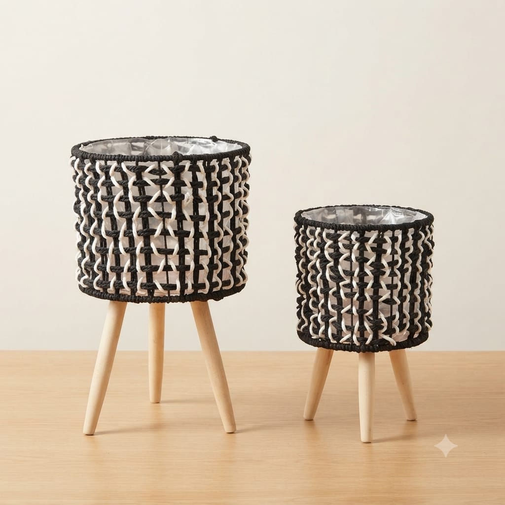 Cane Tripod Planter