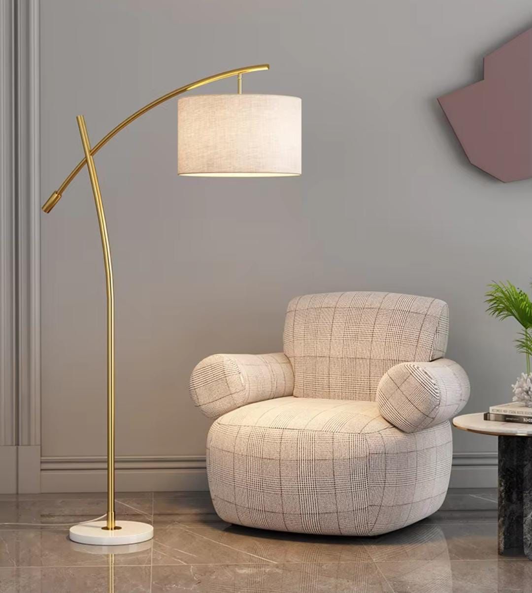 The Lumina Minimalist Brass Reading Lamp