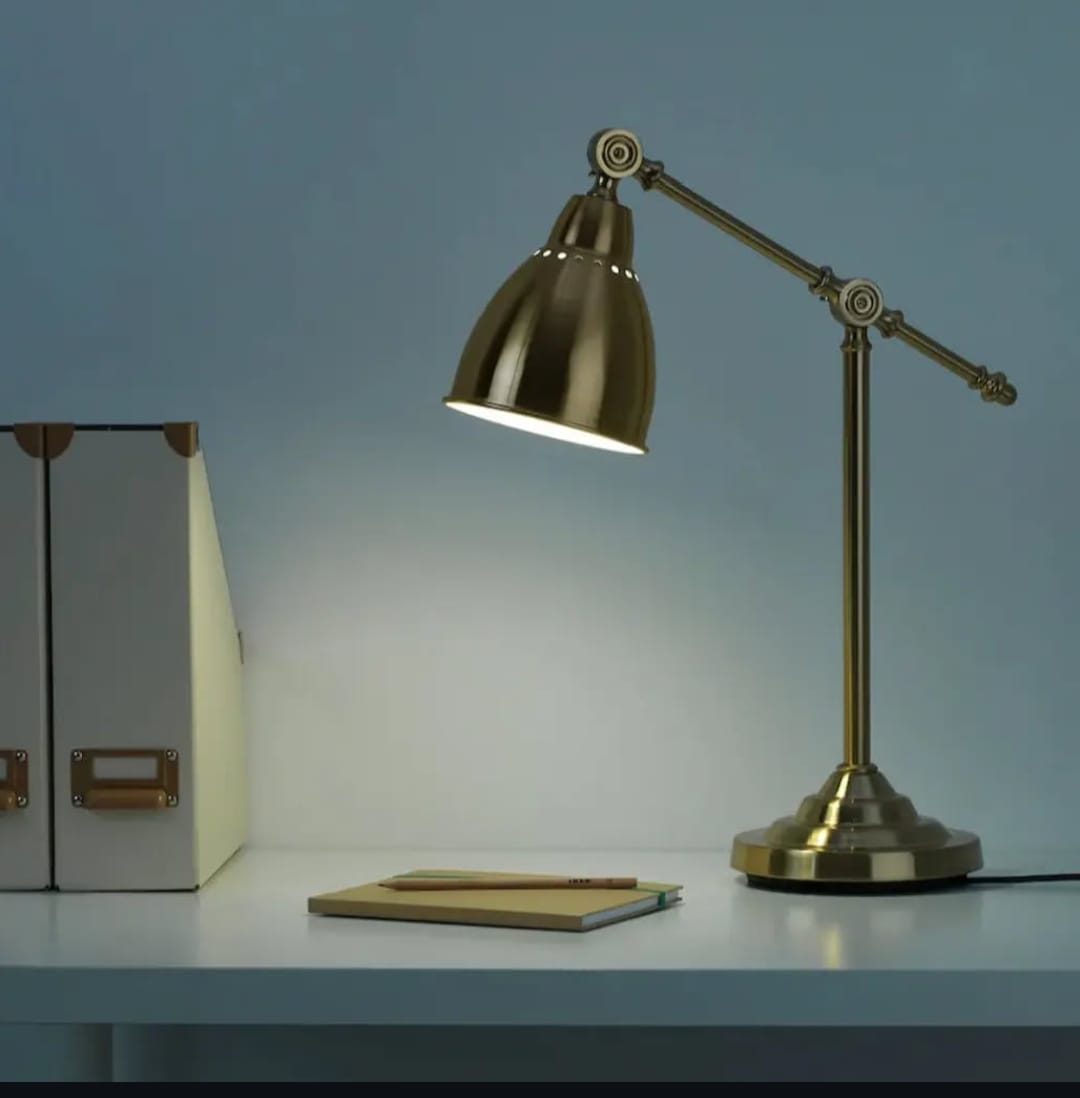 The Lumina Minimalist Brass Reading Lamp