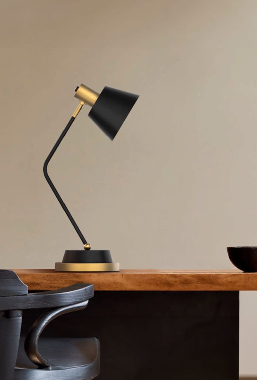 The Lumina Minimalist Brass Reading Lamp