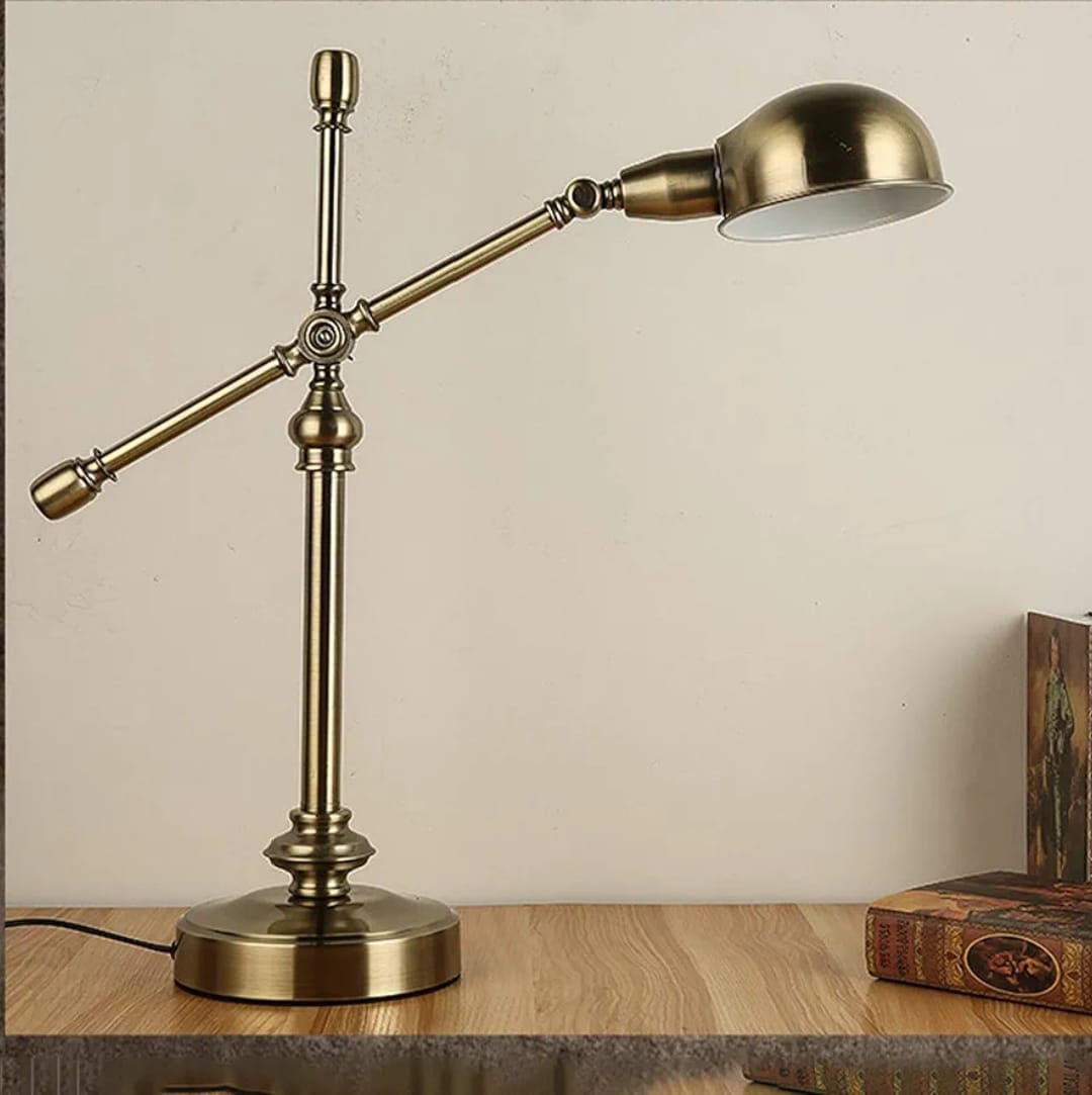 The Lumina Minimalist Brass Reading Lamp