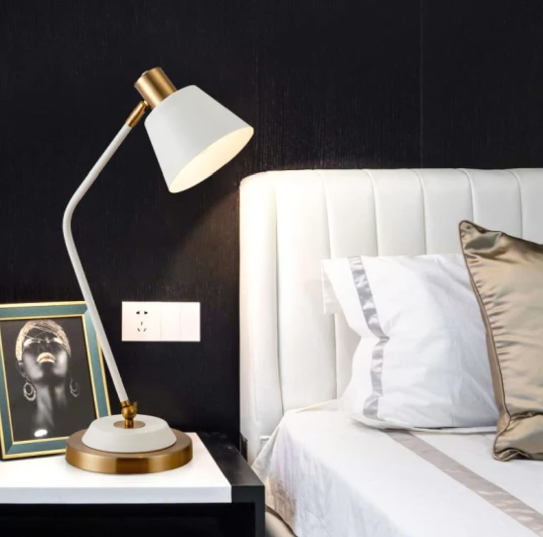 The Lumina Minimalist Brass Reading Lamp