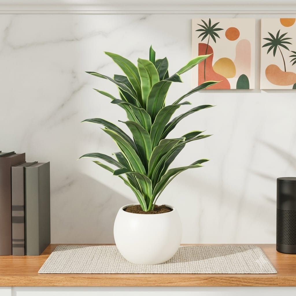 Spider Plant With Fiber Pot