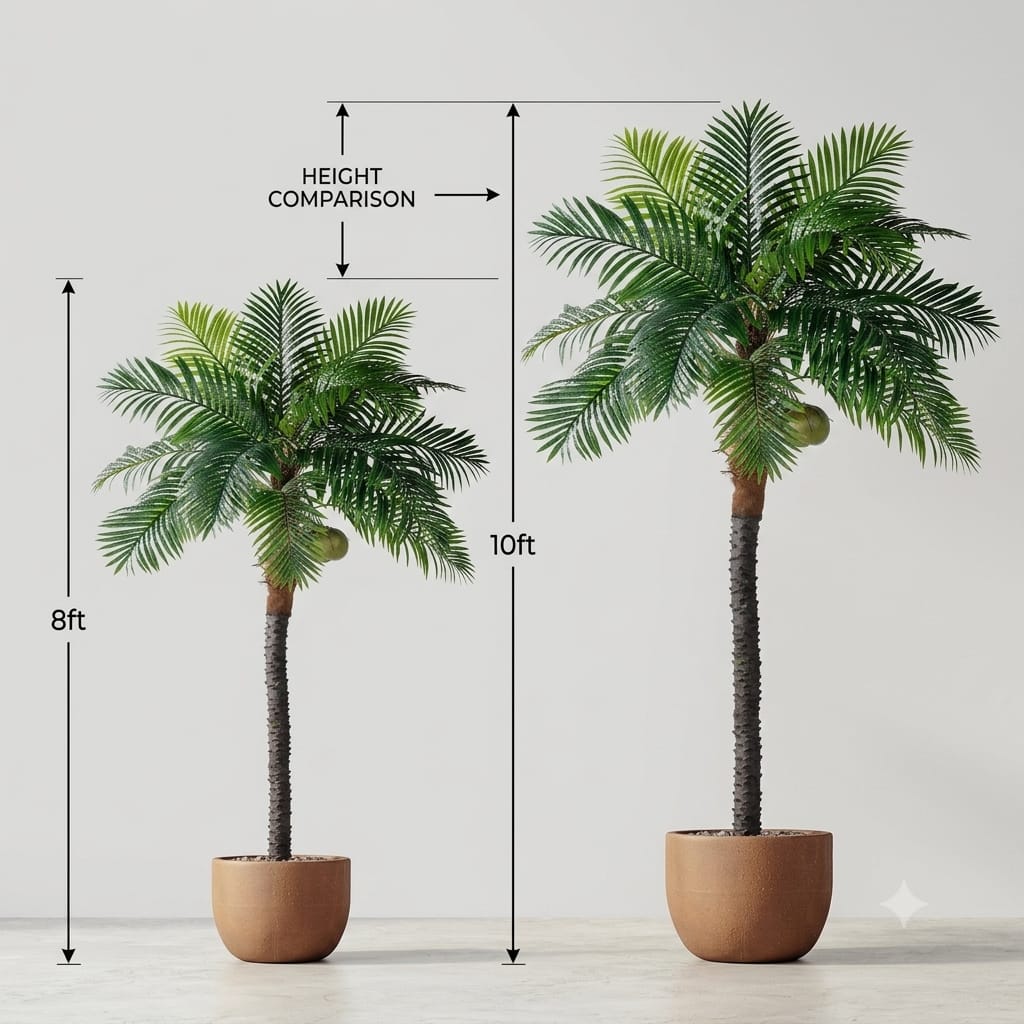 Coconut Plam Tree With Fiber Planter