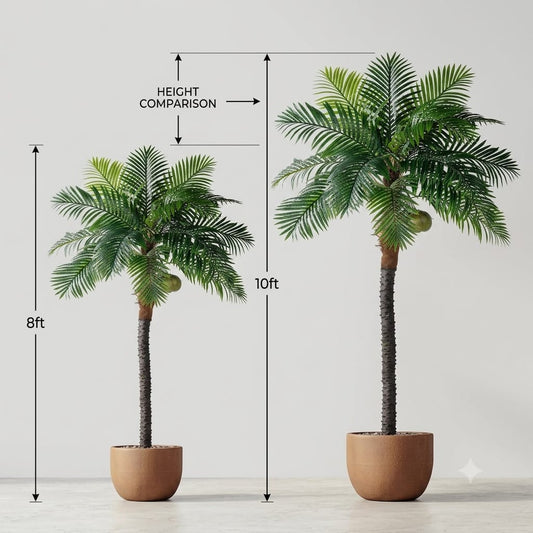Coconut Plam Tree With Fiber Planter