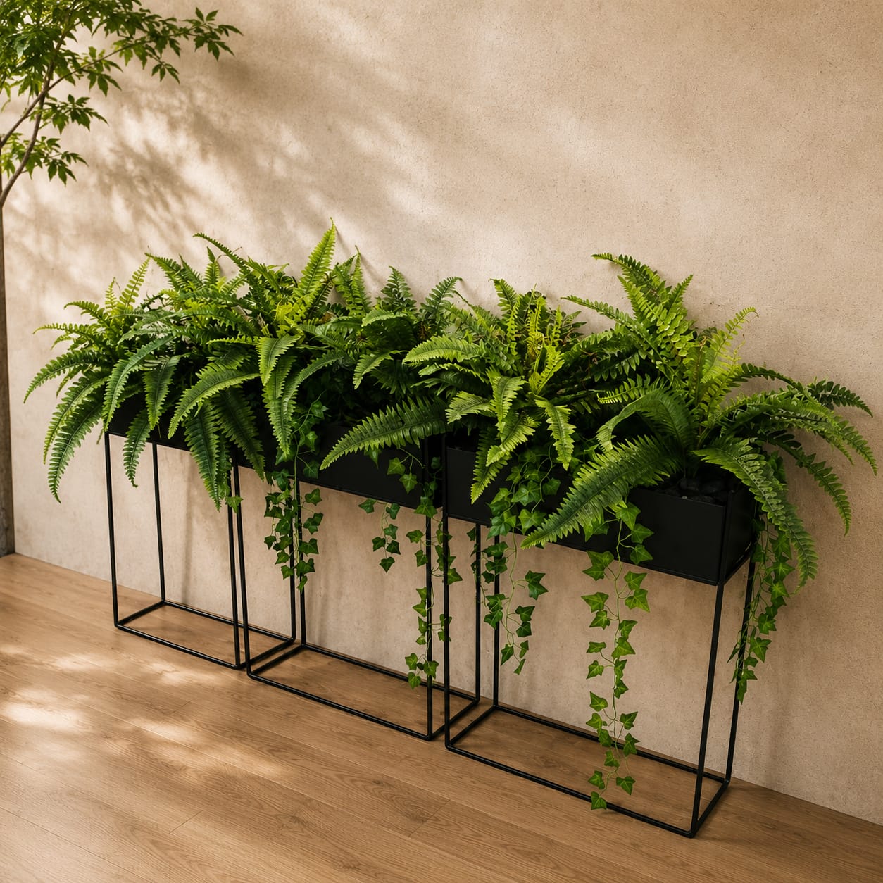 Boston Fern Cascade Planter set