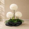white Flower Bonzie with Fiber Rock Kiyari