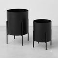 Modern Rise planter with metal stand