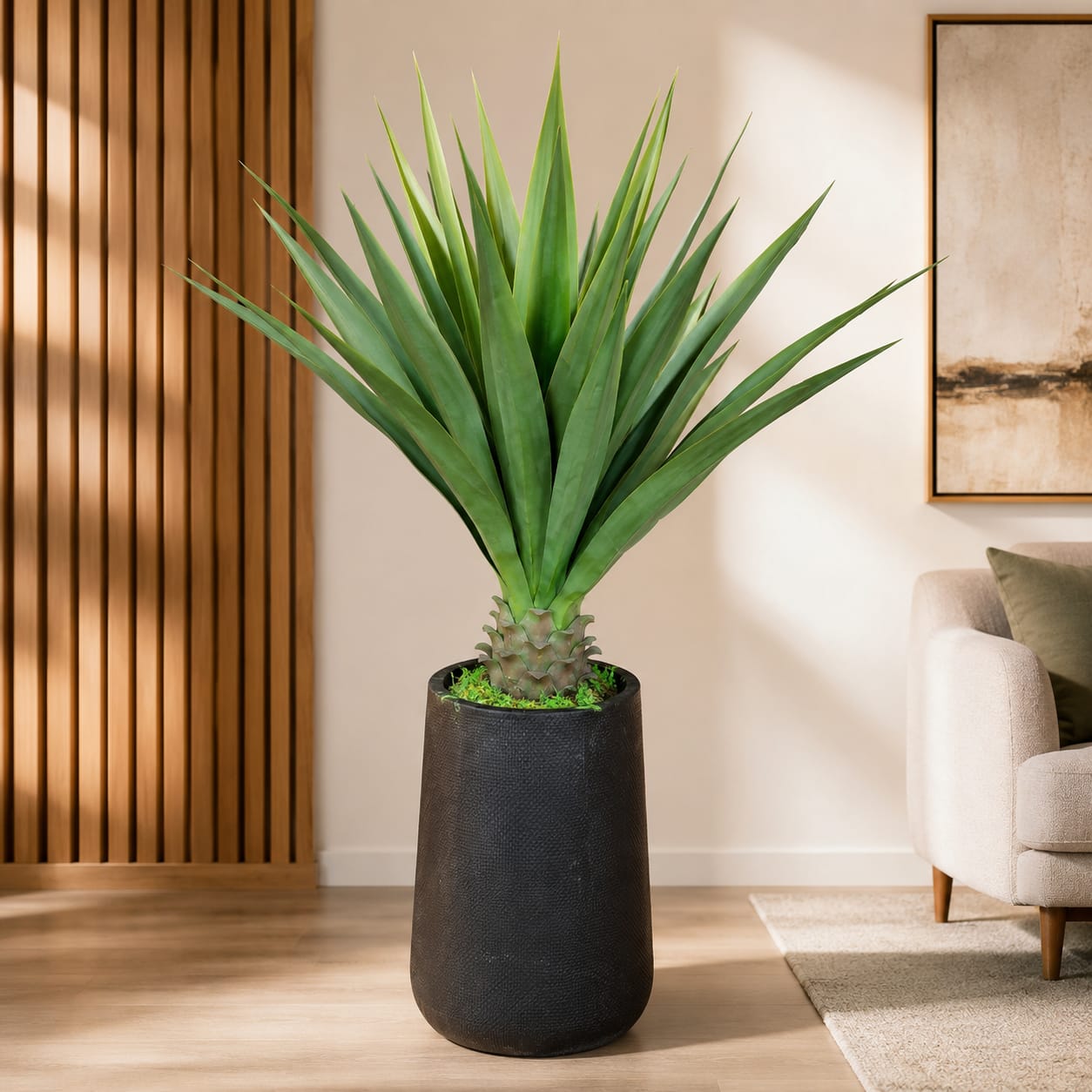 Exclusive Alovera Plant with Fiber Planter