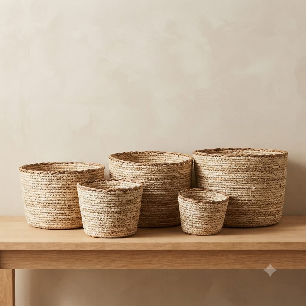 Cane Baskets Set Of 5